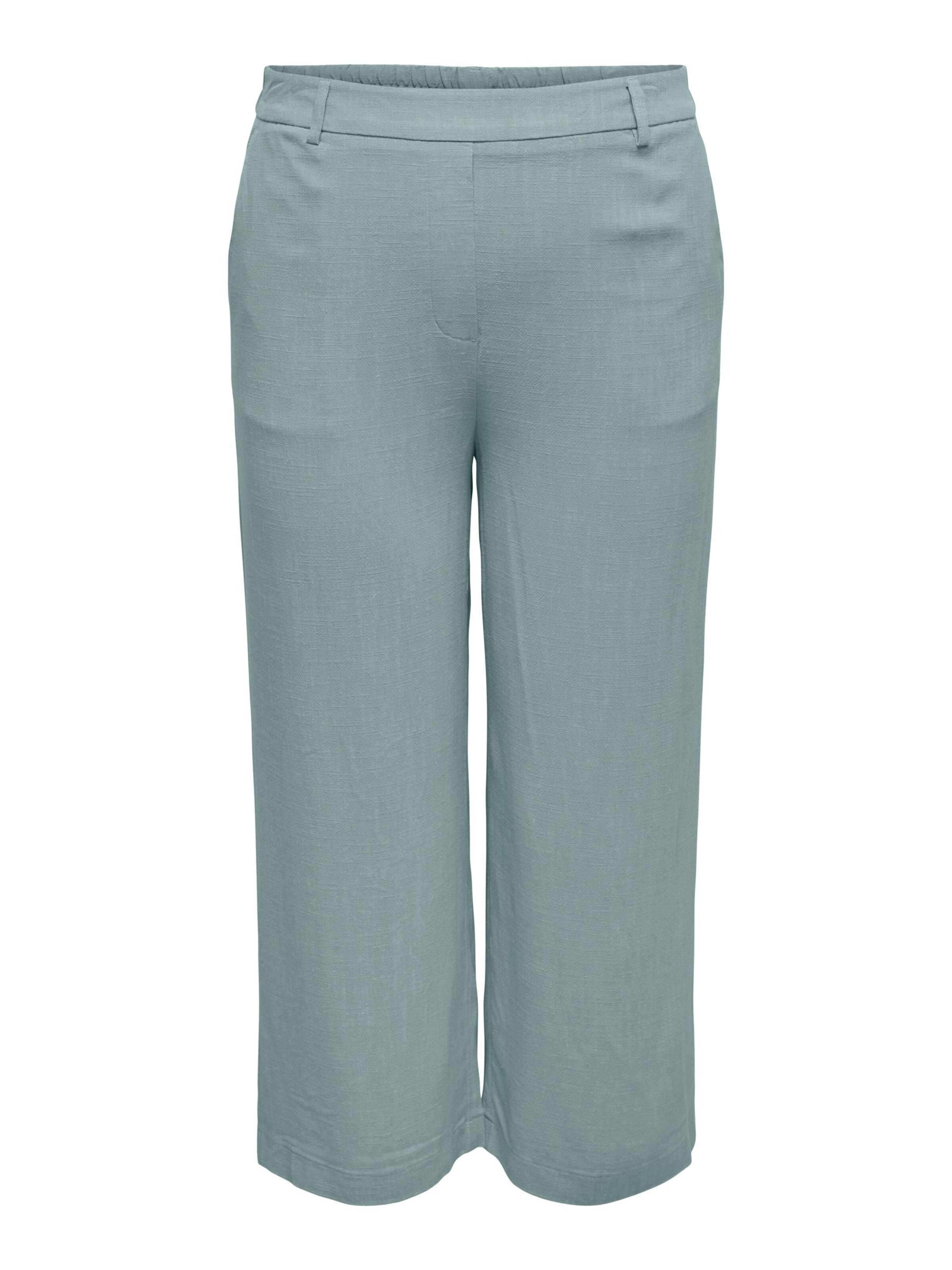 ONLY Carmakoma Wide leg Pantalon 'CARSiesta' in Groen: voorkant