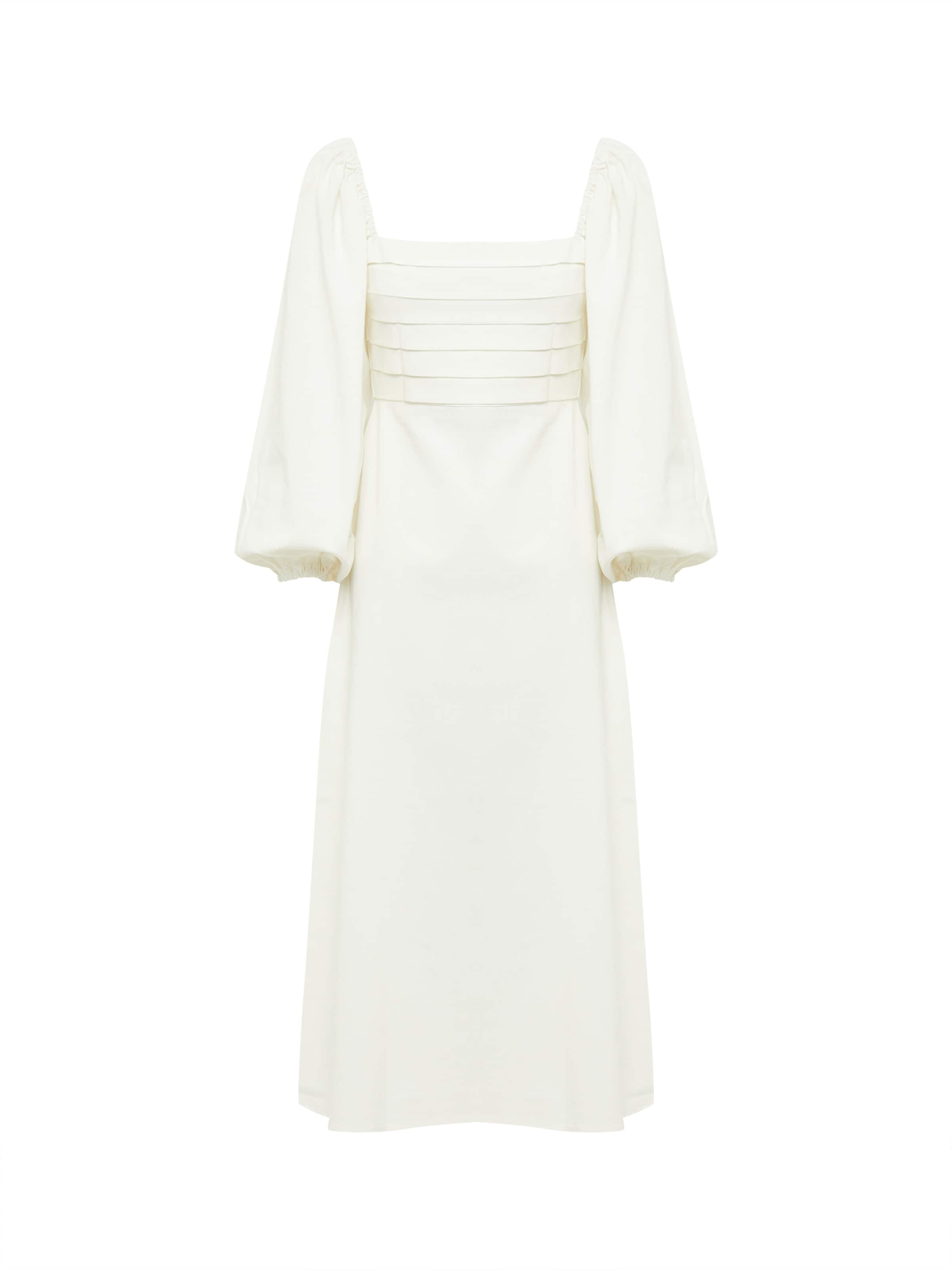 Tussah Šaty 'MAURA' - Biela: predná strana