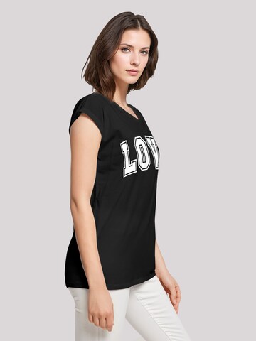T-shirt 'Love University Valentinstag Herz' F4NT4STIC en noir