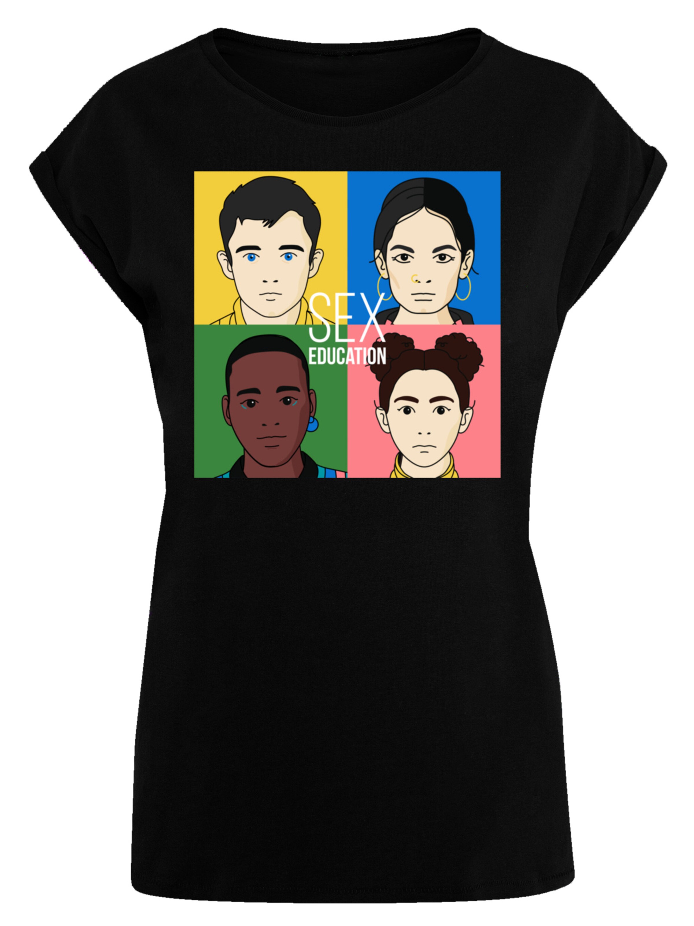 T-shirt 'Sex Education Netflix TV Series' F4NT4STIC en noir : devant