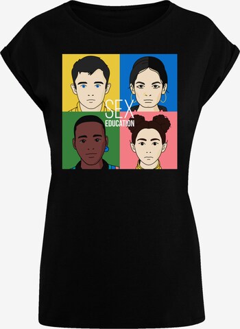 F4NT4STIC Shirt 'Sex Education Netflix TV Series' in Black: front