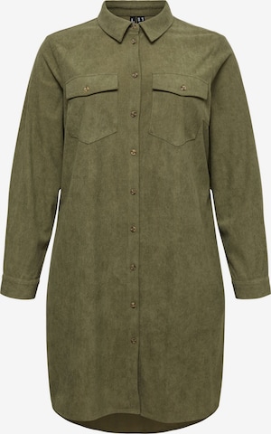 Vero Moda Curve - Vestido camisero 'VMCVilja' en verde: frente