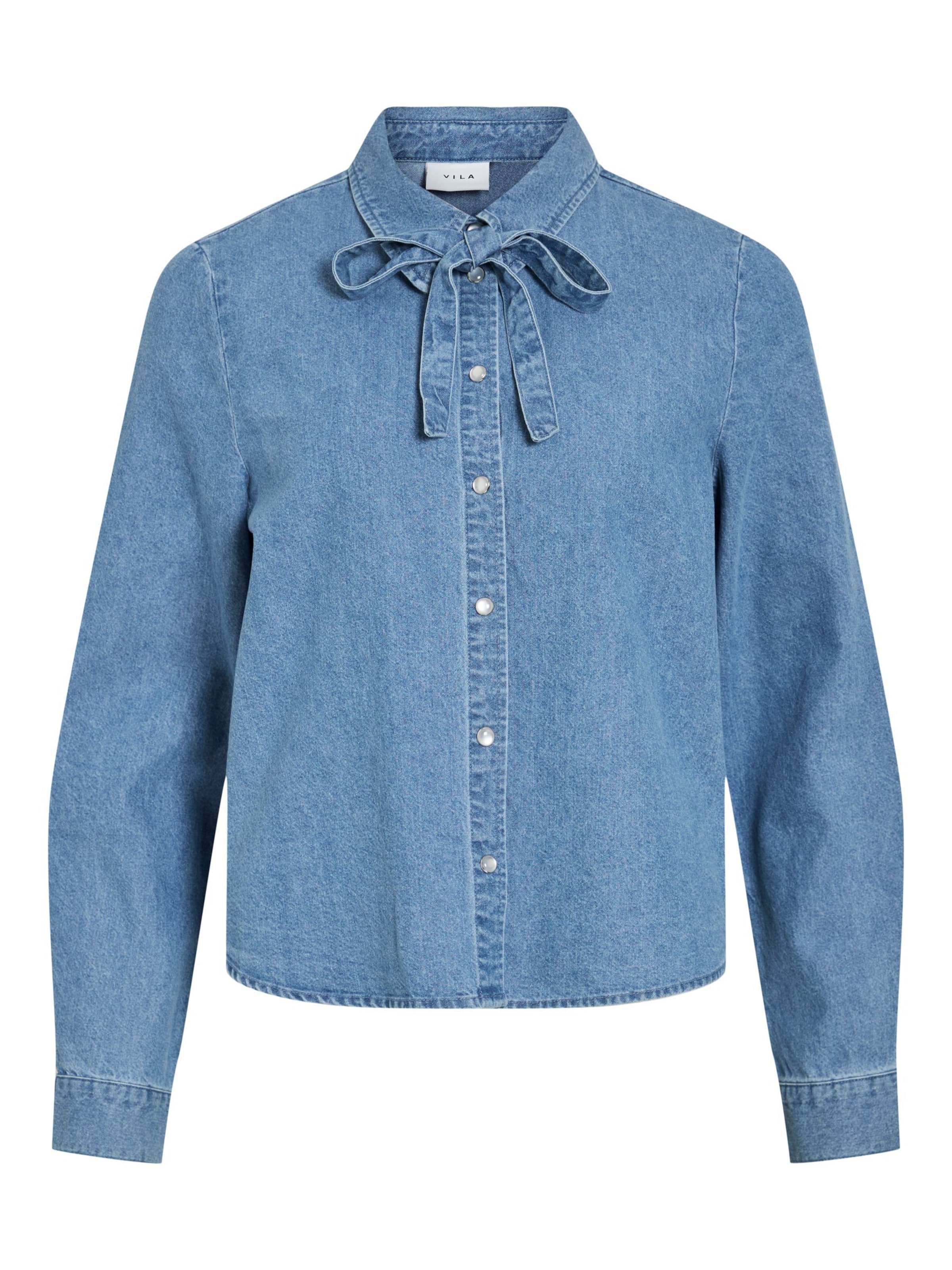 Chemisier 'VIGonga' VILA en bleu : devant