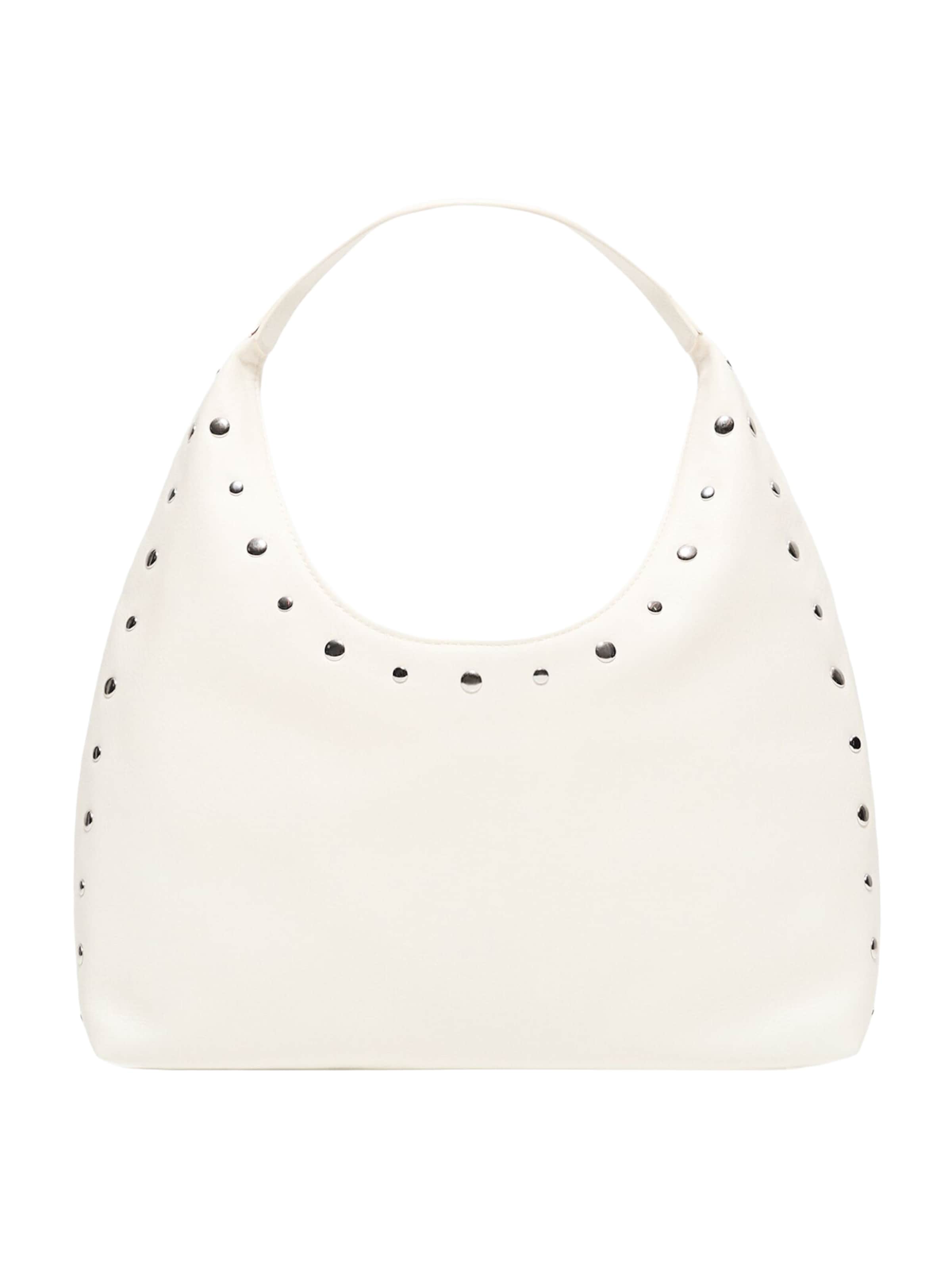 Borsa a mano di Bershka in bianco: frontale