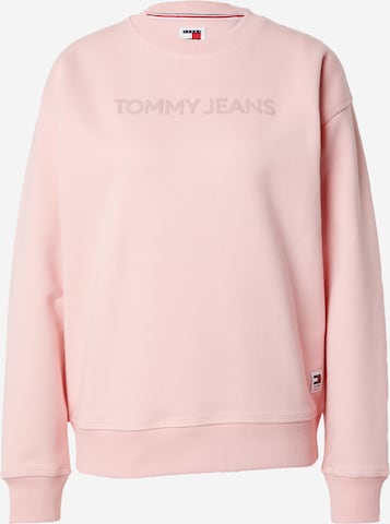 Tommy Jeans Sweatshirt 'Classic' in Pink: predná strana