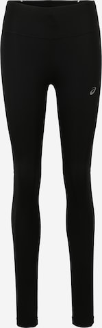 Skinny Pantalon de sport ASICS en noir : devant