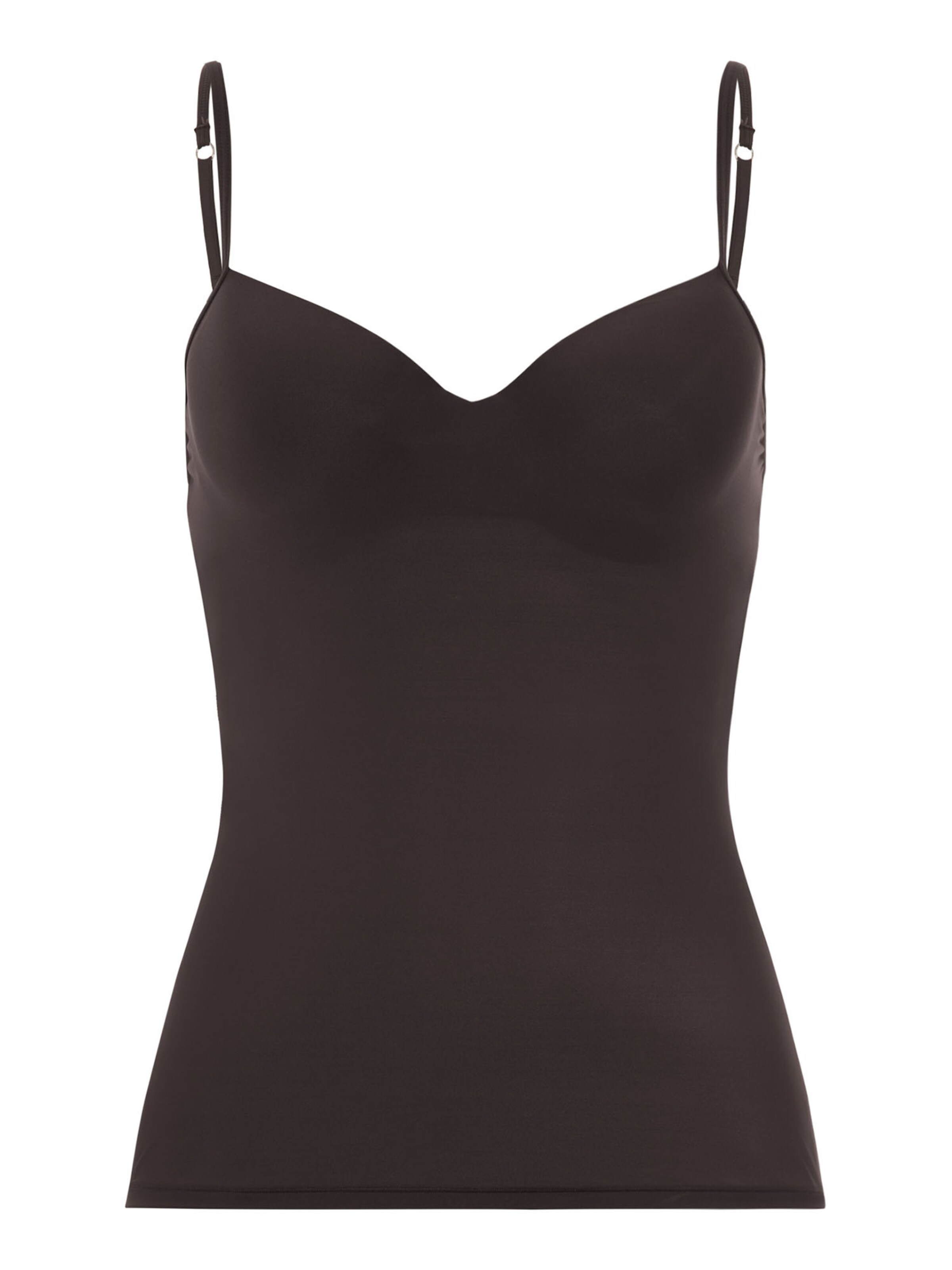 Hanro Schalen-BH-Top ' Allure ' in XS/A in dunkelbraun, Produktansicht