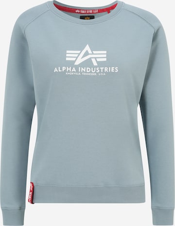 Sweat-shirt ALPHA INDUSTRIES en bleu : devant