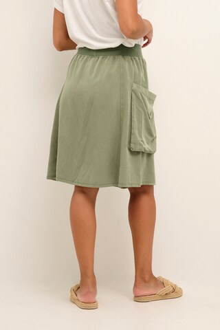 Cream Skirt 'Line' in Green