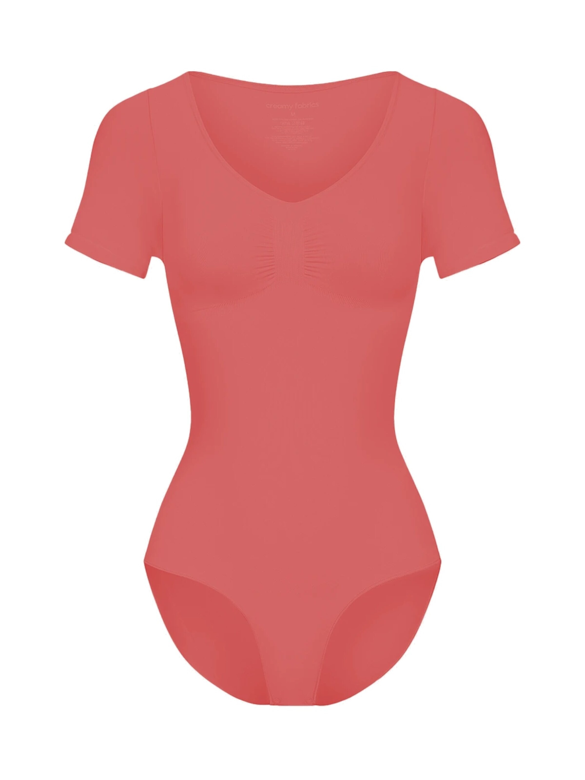 cfab Shapingbody 'T-Shirt Bodysuit Sculpting Shapewear mit Slip' in Oranje: voorkant