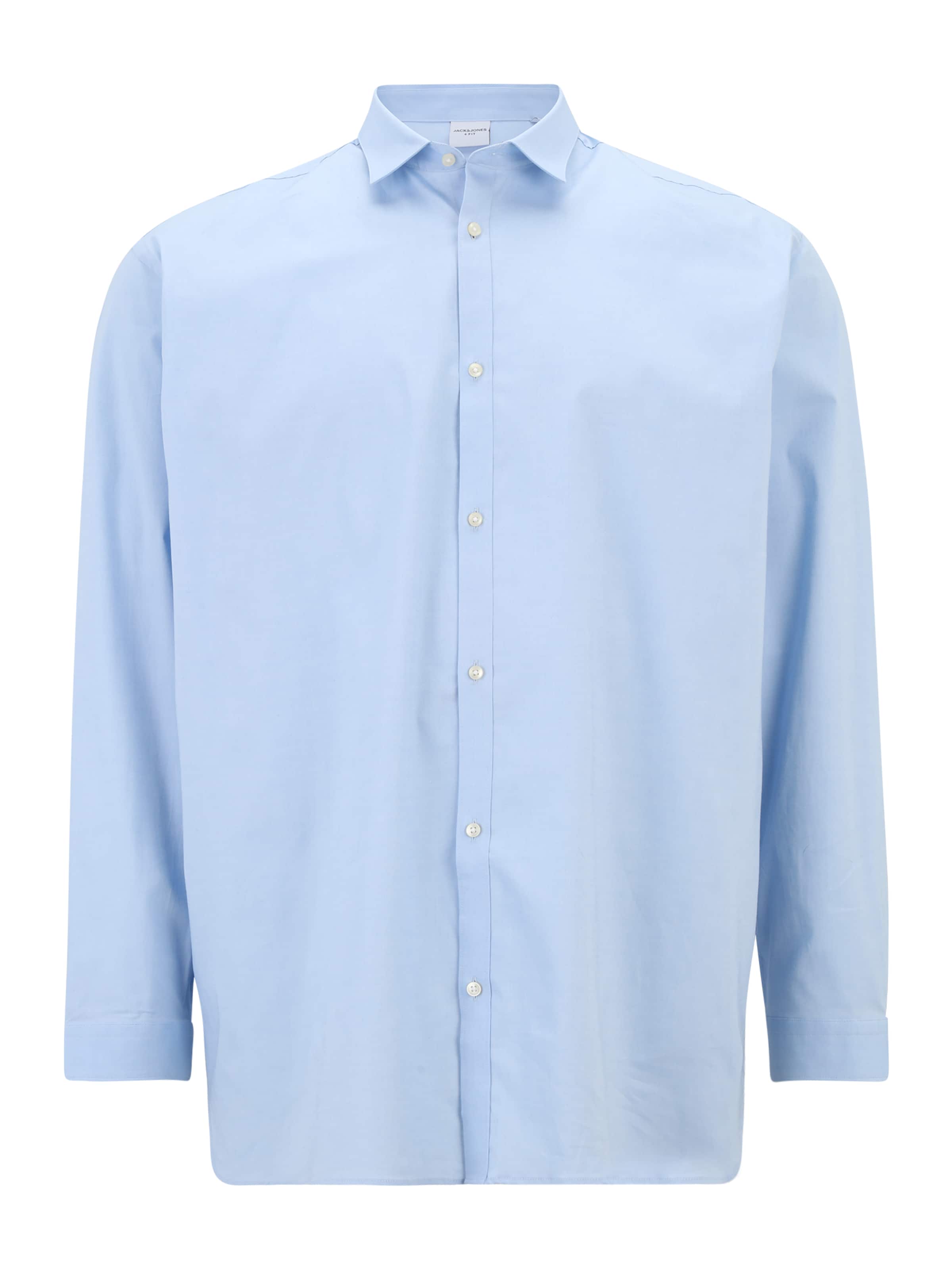 Jack & Jones Plus Comfort fit Poslovna srajca 'JJPRParma' | modra barva: sprednja stran