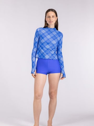 WALLIEN T-shirt Swimsuit 'Rash Guard' in Blue