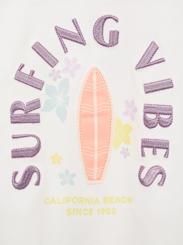 Tricou 'Cali' de la MANGO KIDS pe alb