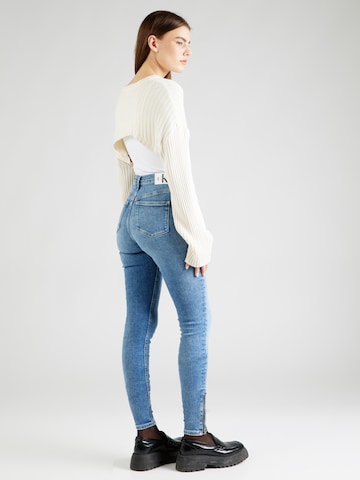 Calvin Klein Jeans Skinny Farkut 'HIGH RISE SUPER SKINNY' värissä sininen