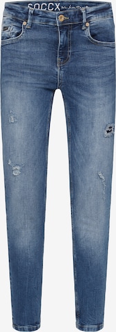 Soccx Slim fit Jeans in Blue: front