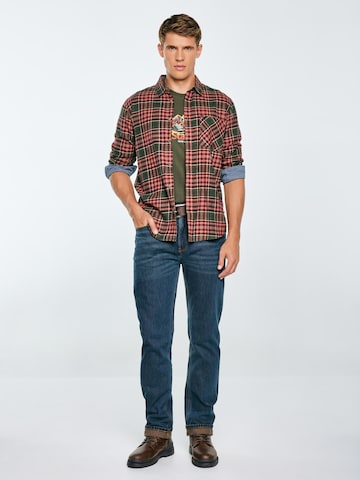 Coupe regular Chemise 'Koner' BIG STAR en vert