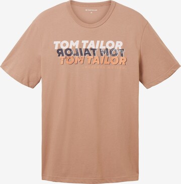 T-Shirt TOM TAILOR en marron : devant