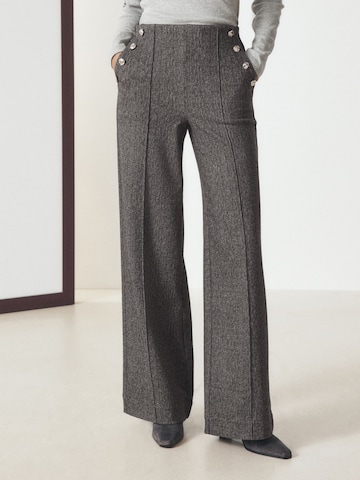 Next Wide leg Pantalon in Grijs: voorkant