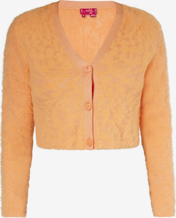 swirly Knit cardigan in Orange: front