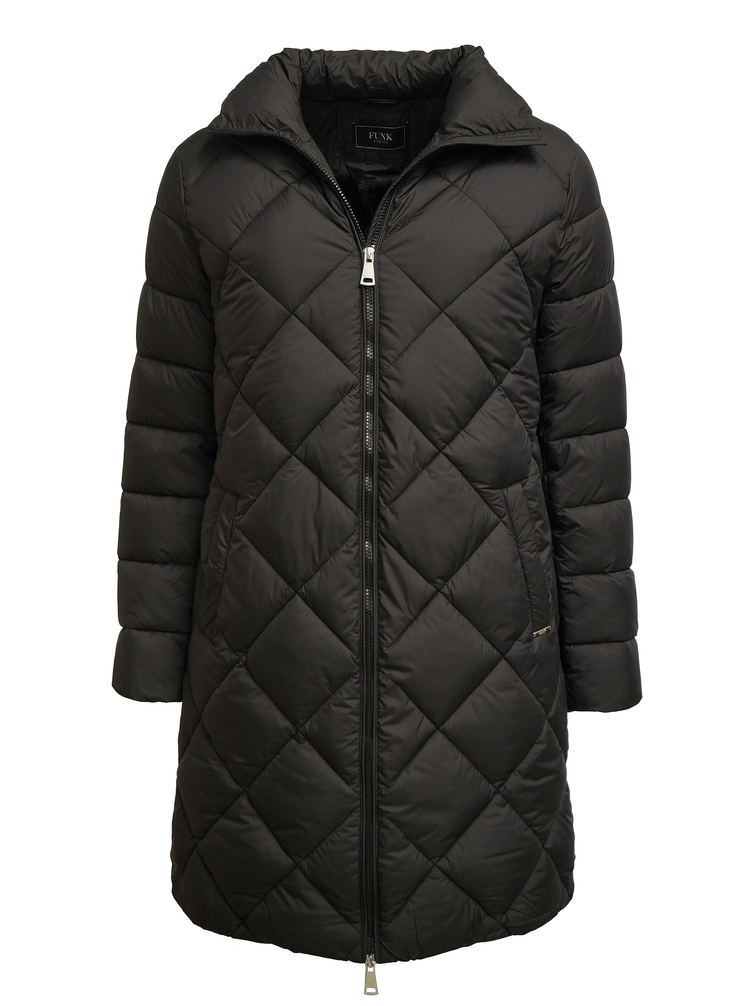 Funk since 1776 Winter Coat in Black: front