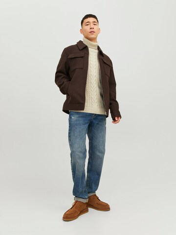 JACK & JONES Between-Season Jacket 'Morrison' in Brown