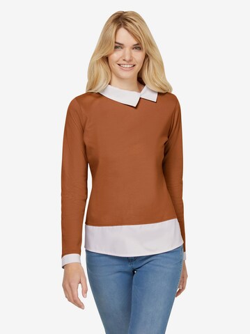 Linea Tesini by heine T-shirt i brun: framsida
