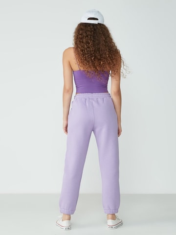 C&City Tapered Pijamahose in Lila