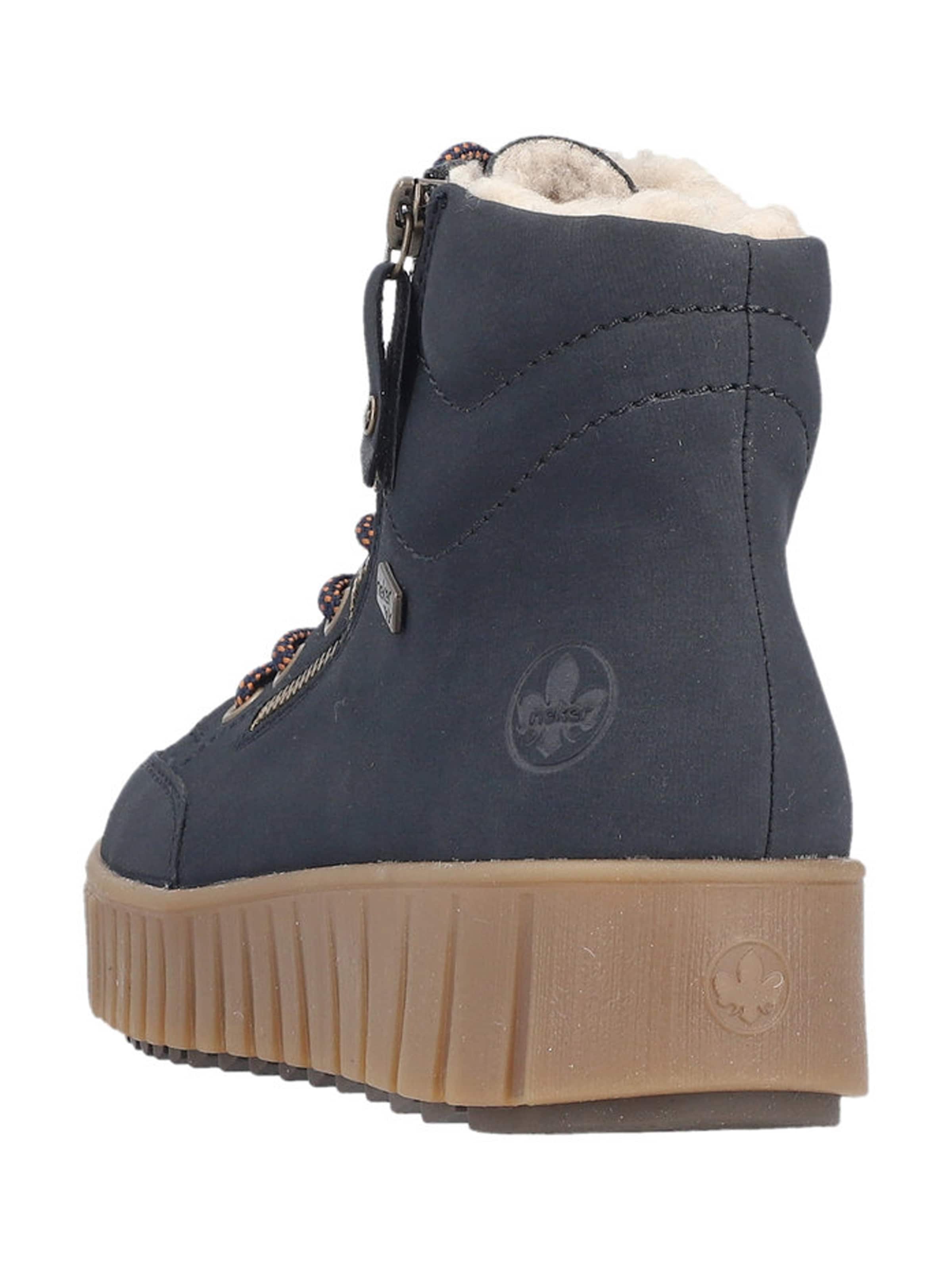 Rieker Šněrovací kozačky – modrá