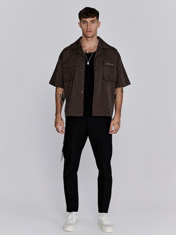 Regular fit Camicia di SikSilk in marrone