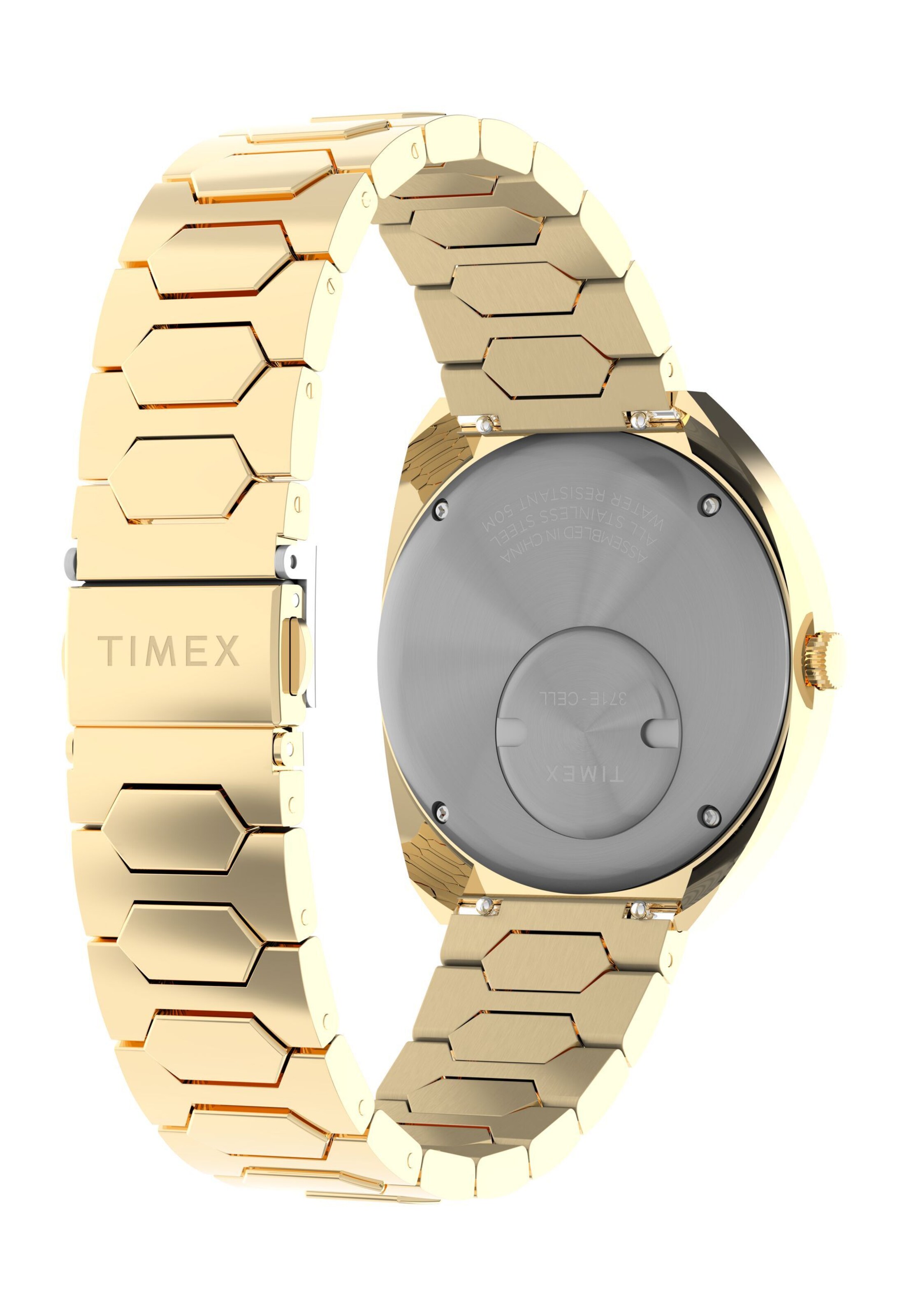 Montre à affichage analogique TIMEX en or