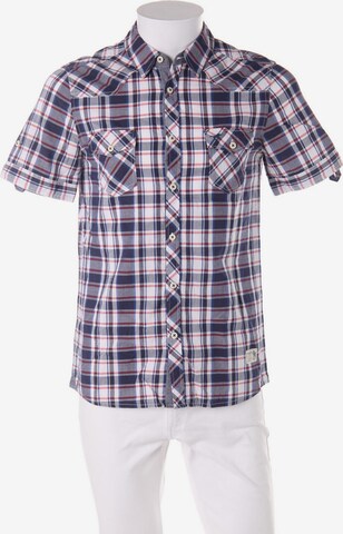 MUSTANG Button Up Shirt in S in Blue: front