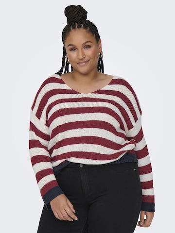 Pull-over ONLY Carmakoma en rouge : devant