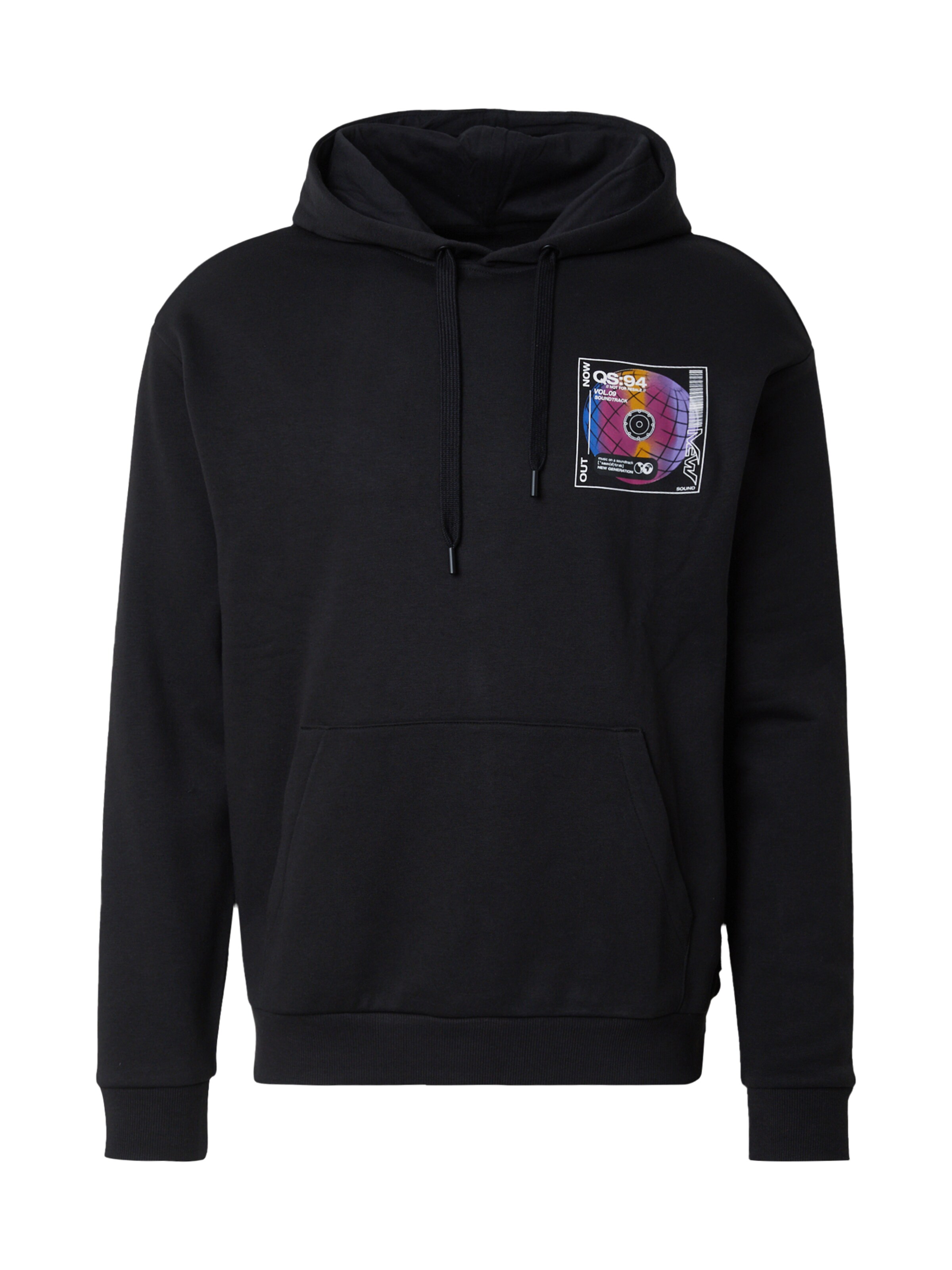 QS Mikina – černá: přední strana