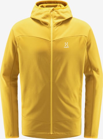 Haglöfs Athletic Fleece Jacket 'Frost Mid' in Yellow: front