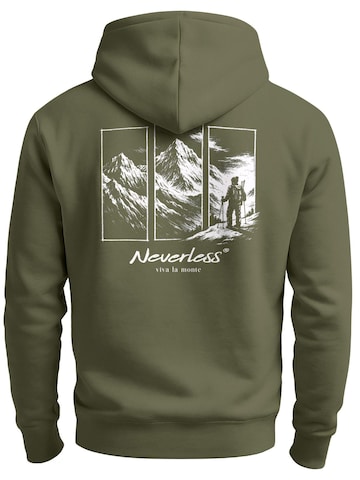 Neverless Sweatshirt 'viva la monte' in Green