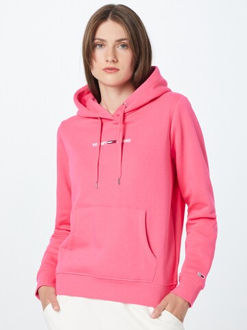 Sweat-shirt Tommy Jeans en rose : devant