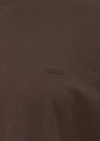 T-Shirt s.Oliver Men Big Sizes en marron : devant