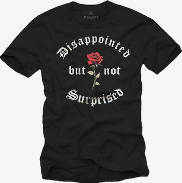 MAKAYA Shirt 'Disappointed' in Black: front