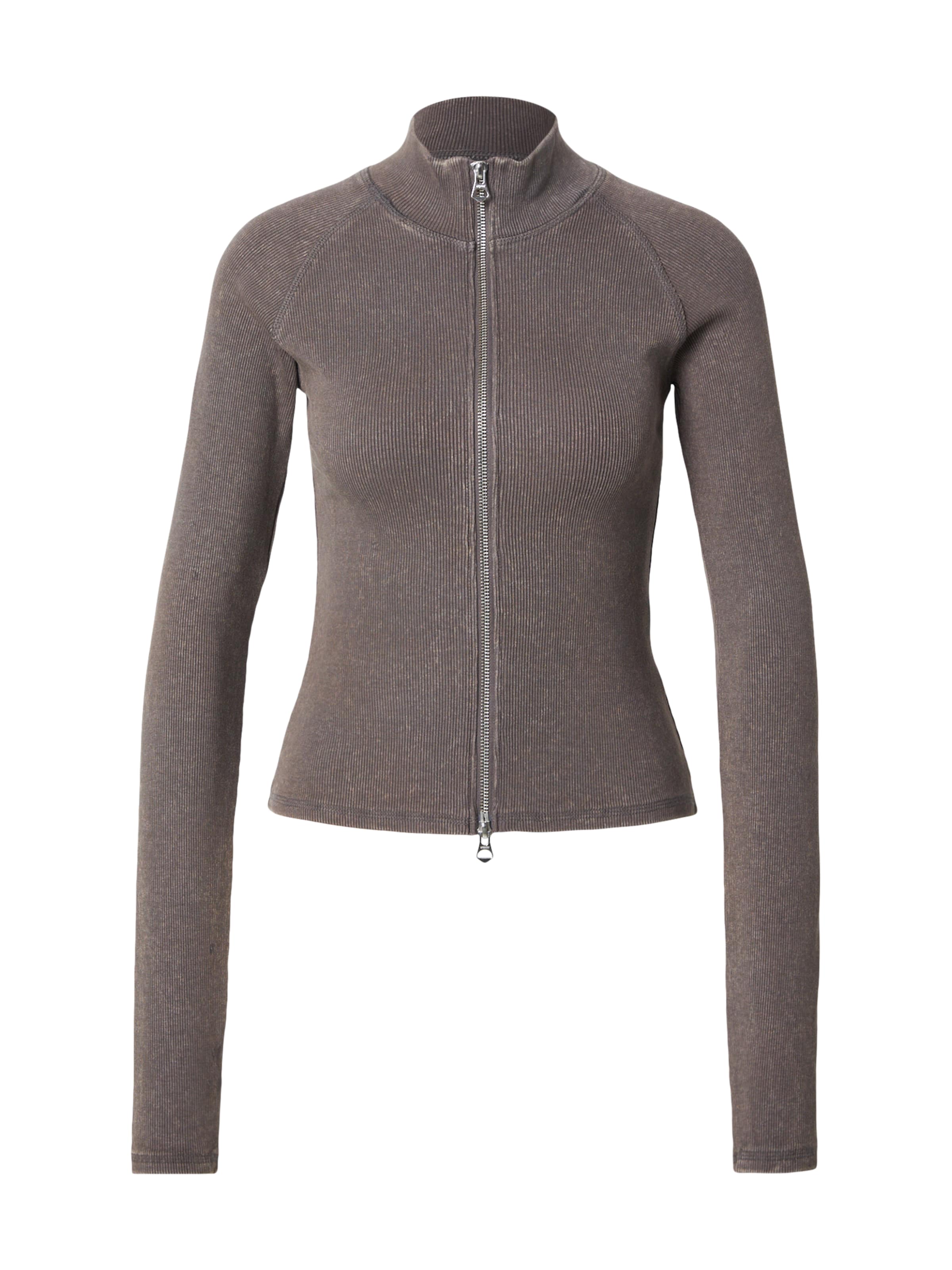 Cardigan 'Ali' WEEKDAY en gris : devant