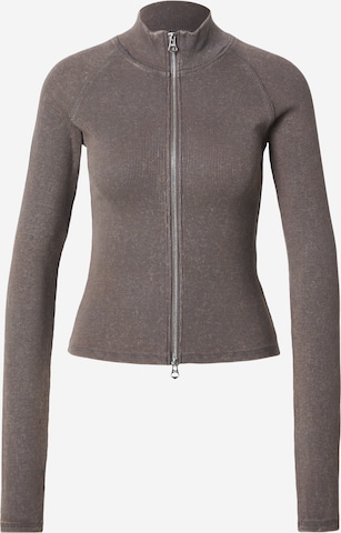 Cardigan 'Ali' WEEKDAY en gris : devant