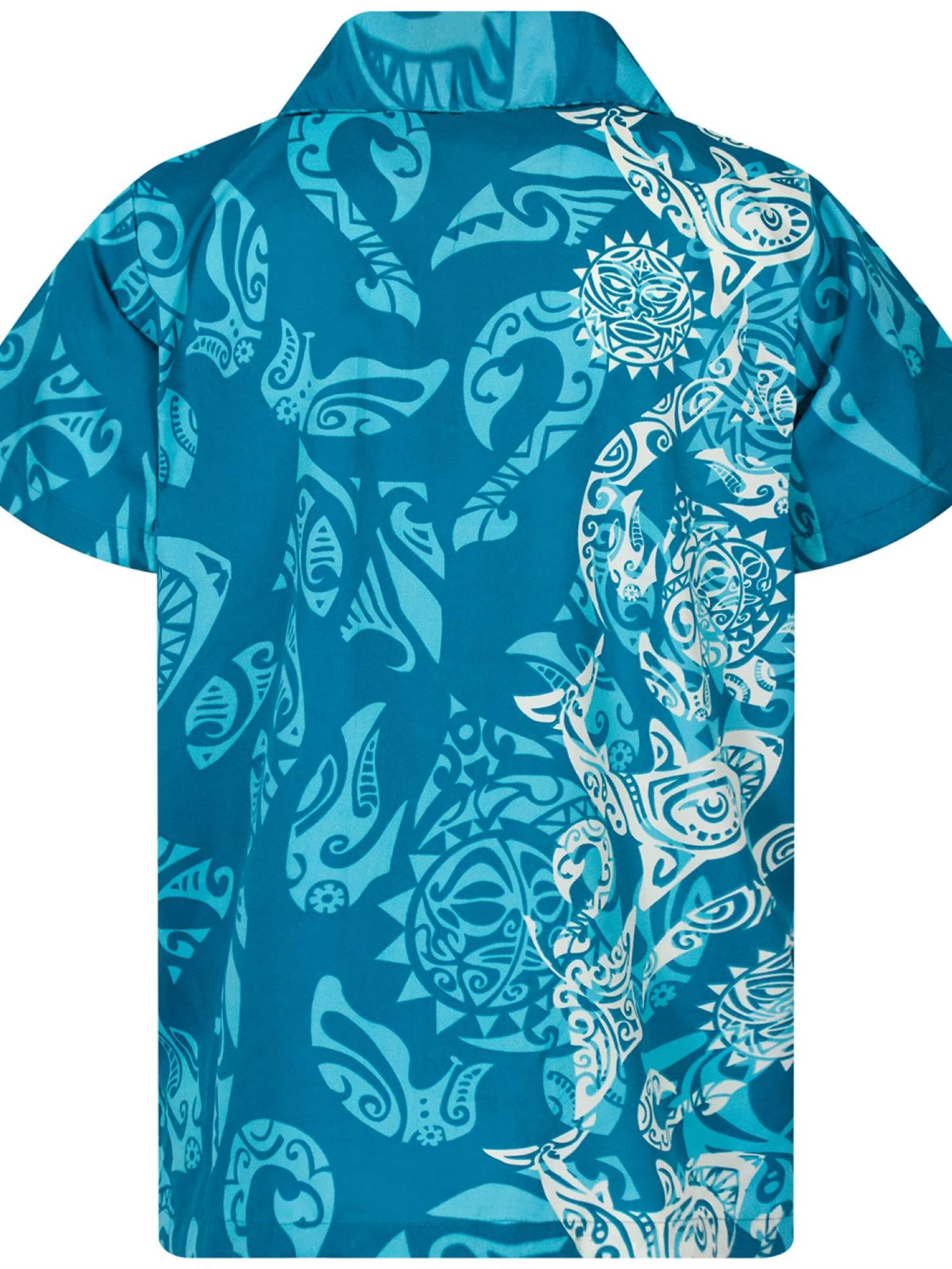 King Kameha Shirt 'Maori Wedding' in Blauw