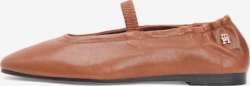 TOMMY HILFIGER Ballet Flats in Brown: front
