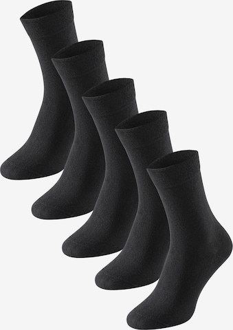 Chaussettes SCHIESSER en noir : devant