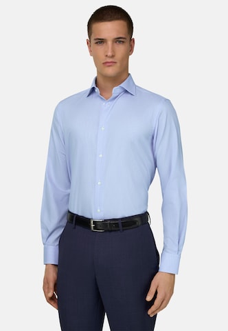 Boggi Milano Slim fit Button Up Shirt in Blue: front