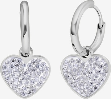 Boucles d'oreilles Lucardi en argent : devant