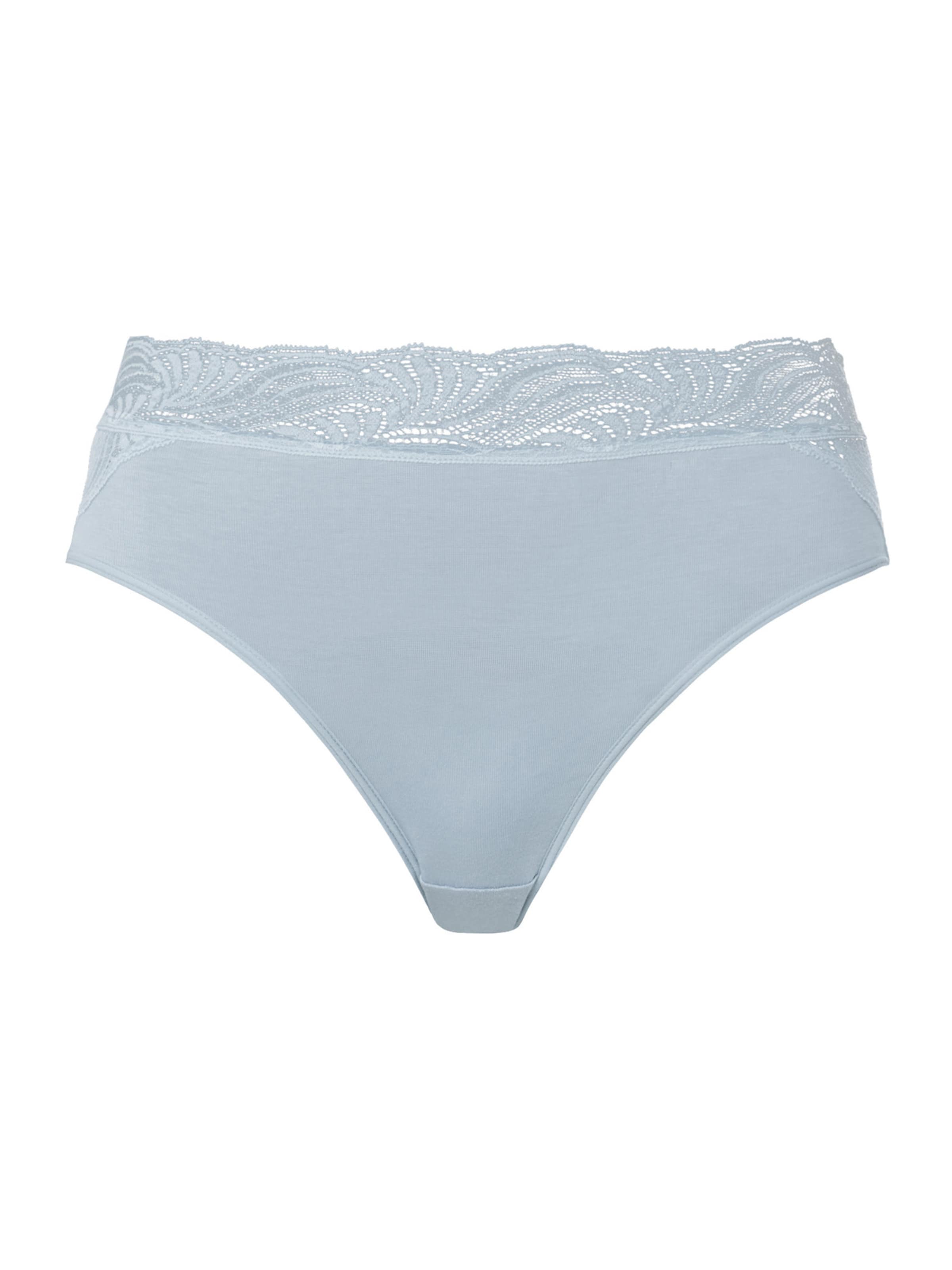 Hanro - Cueca ' Cotton Delight ' em azul: frente