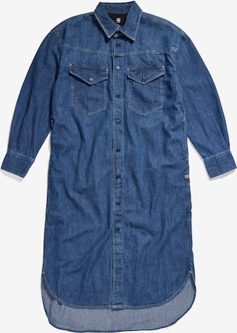 G-Star RAW Shirt Dress in Blue: front