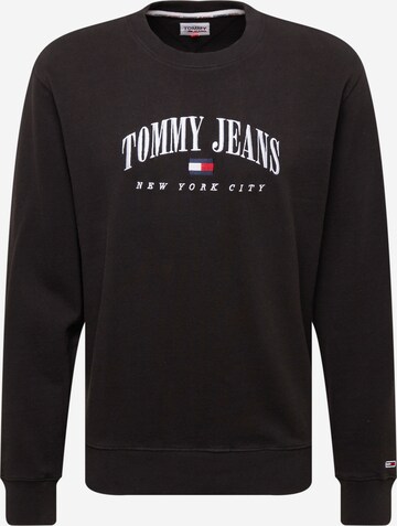 Tommy Jeans Sweatshirt in Zwart: voorkant