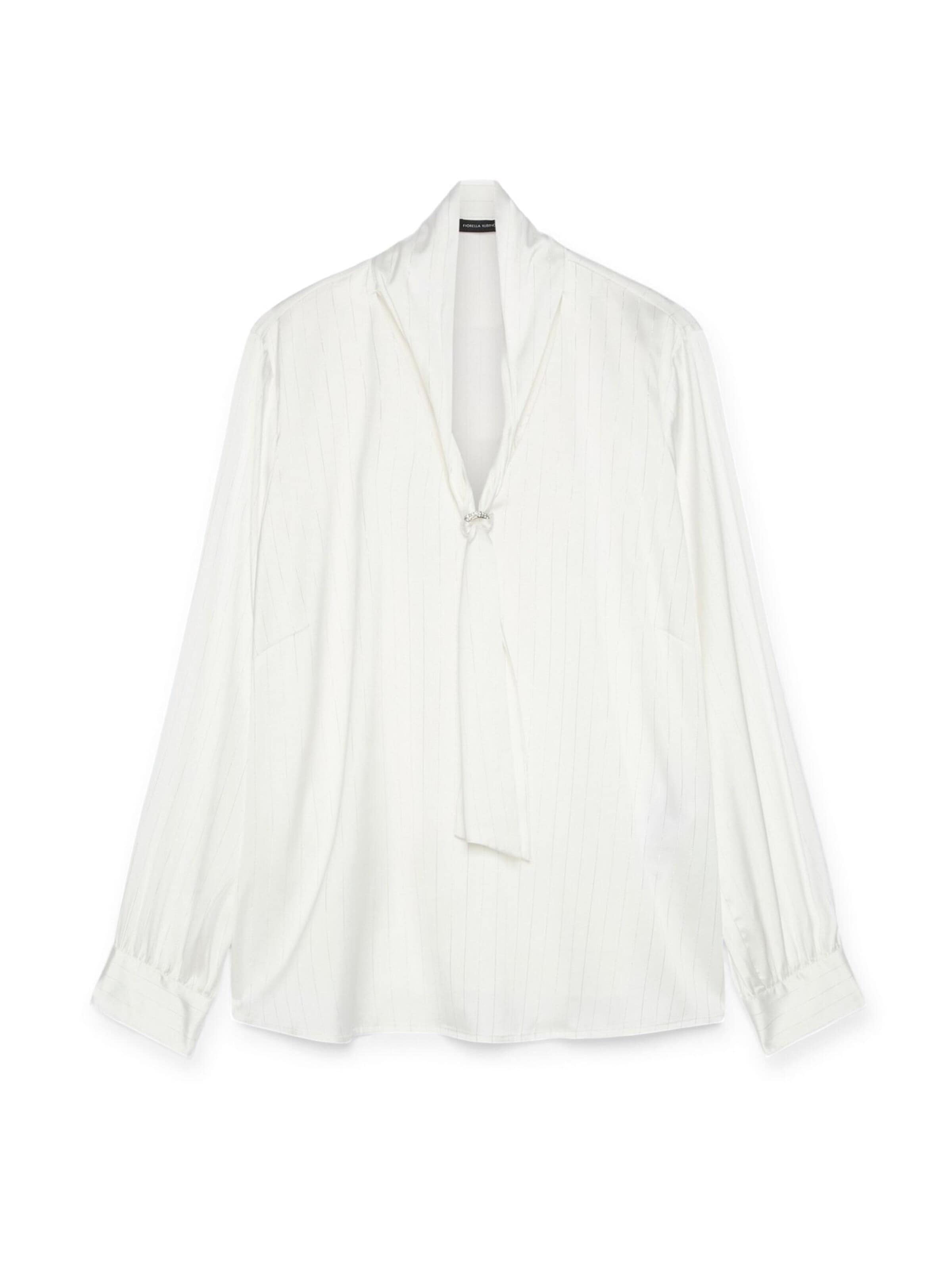 Fiorella Rubino - Blusa en blanco: frente