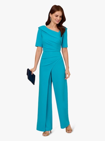 Adrianna Papell Jumpsuit 'Knit Crepe Jumpsuit' in Blue